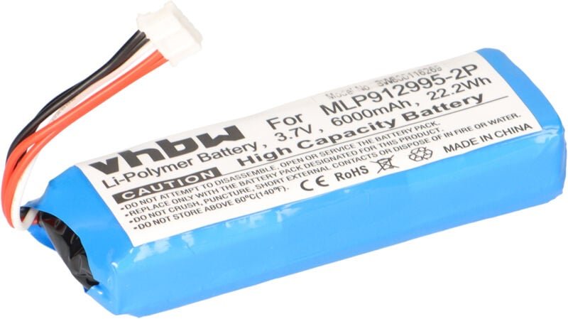 Vhbw - 1x Akku kompatibel mit jbl Charge 2 Plus, Charge 2+, Charge 3 Lautsprecher Boxen Speaker (6000 mAh, 3,7 v, Li-Pol...