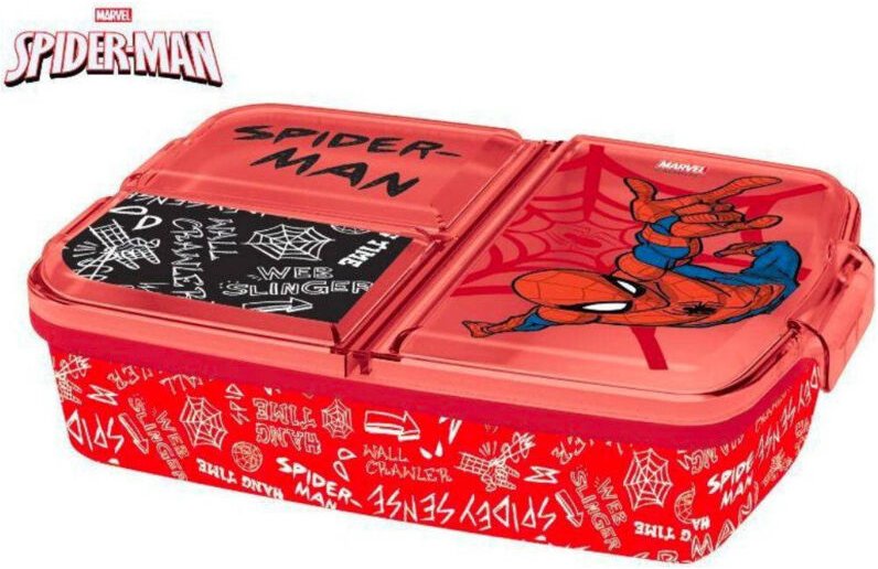 Trade Shop Traesio - Trade Shop - Lunchbox Snack Kinder Lunchbox für Schule Kindergarten Spiderman Thema -
