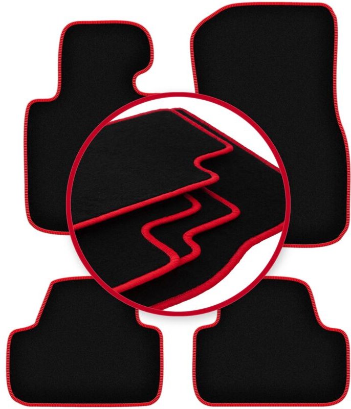 CARLUX-RED Autofußmatten für: BMW 4 F33 xDrive (2013)