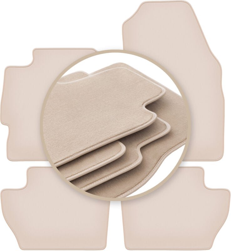 Beige PREMIUM-Matten für: Ford Ka+ Fließheck 2014-