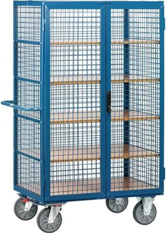 Fetra Kastenwagen, offen, mit Drahtgitter und Doppel-Flügeltür verkleidet 1000x680