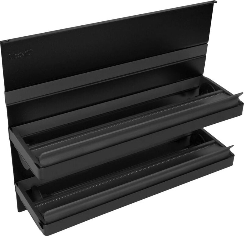 Kesseböhmer - Linero MosaiQ Folienrollenhalter mit Abrisskante tiefschwarz, matt 2-etagig