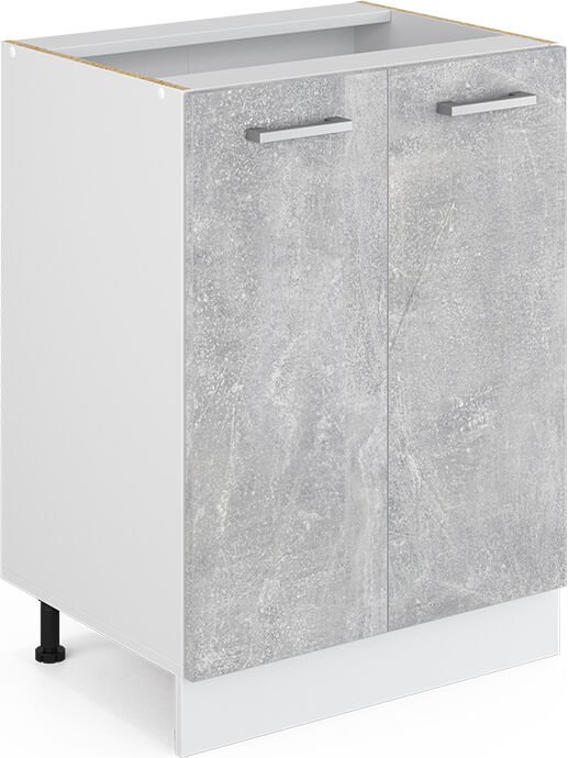 Vicco - Unterschrank R-Line, Beton, 60 cm mit Türen, ohne Arbeitsplatte