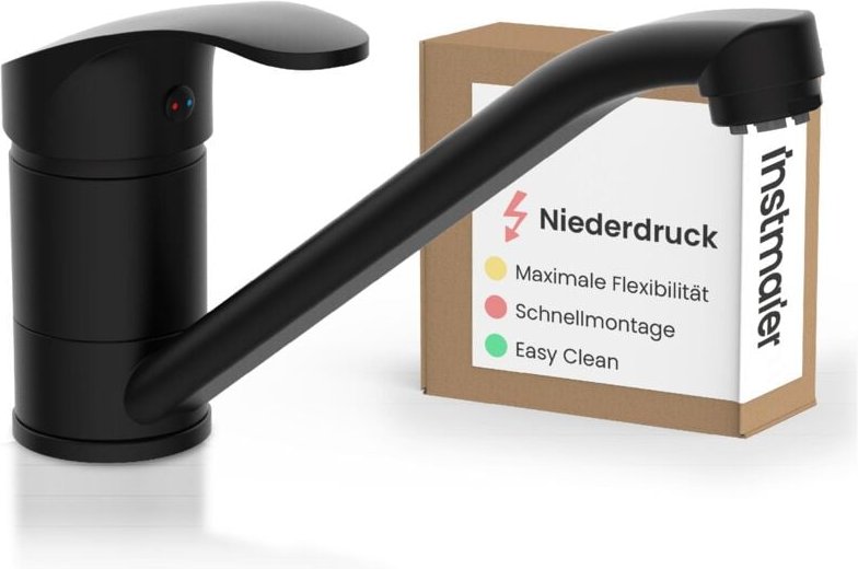 Instmaier - K1 Spültischarmatur Niederdruck, Schwarz matt