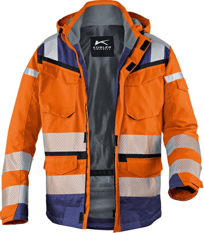 Kübler Wetterjacke reflectiq sympatex psa 2 warnorange/dunkelblau Gr. xs