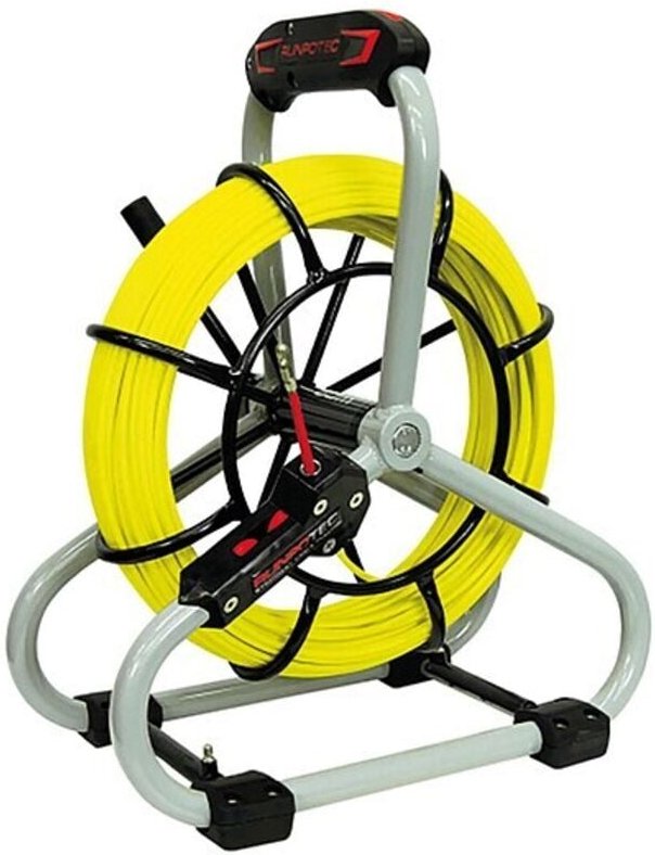 Kabeleinziehgerät RUNPOTEC Standard-Set, Band-Ø 4,5 mm - Glasfaserstab 60 m