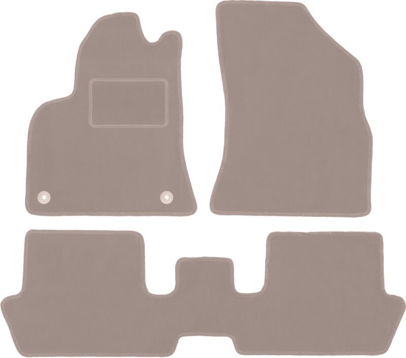 Beige Veloursmatten für: Peugeot 3008 I Minivan (2009-2016)