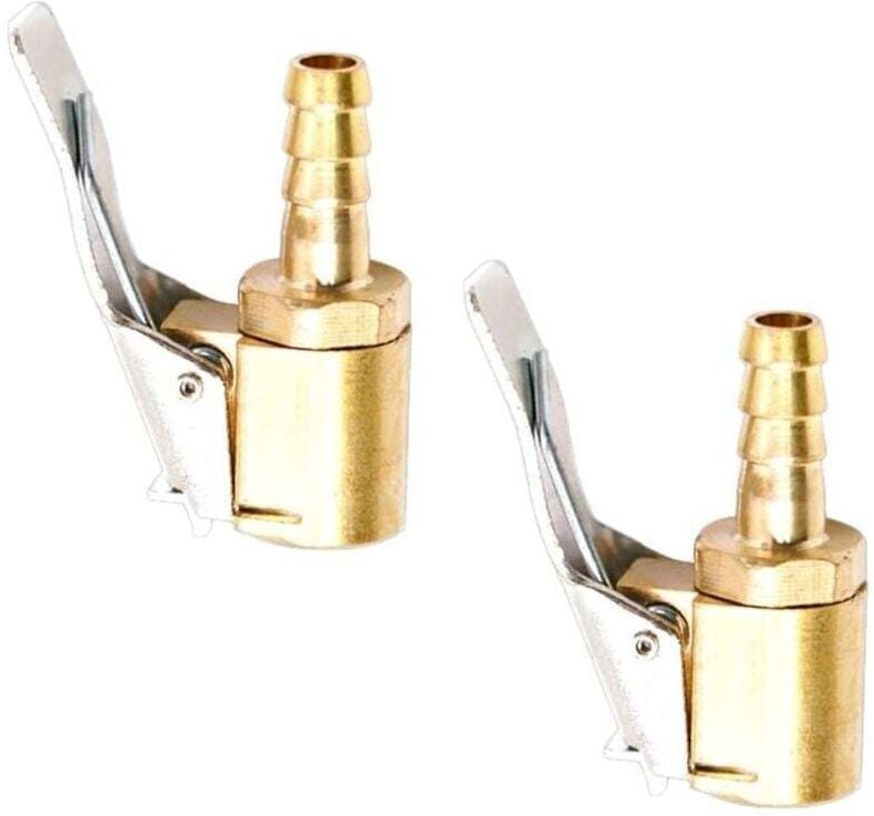 2 pezzi ugello gonfiatore, ugello gonfiatore pneumatici auto, ugello gonfiatore con clip, adattatore connettore morsetto...