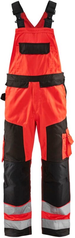 Ärmelloser Hochsichtbarkeits-Arbeitsanzug 2660 - Neonrot/Schwarz 52C