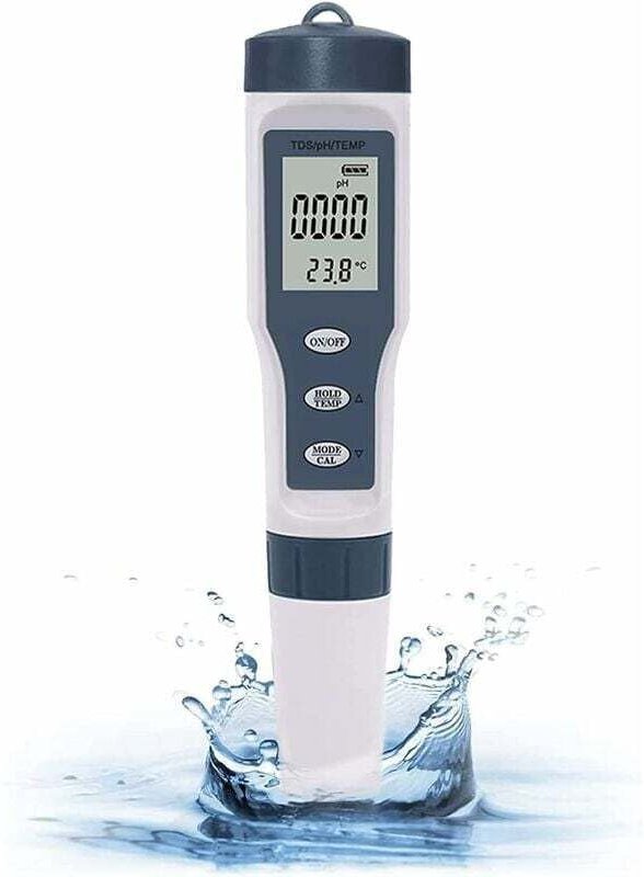 Schwimmbadtemperaturtester, 3-in-1-pH-Meter, PH-TDS-Temperatur, PH-TDS- und Temperatureinstellung, hohe Genauigkeit und ...