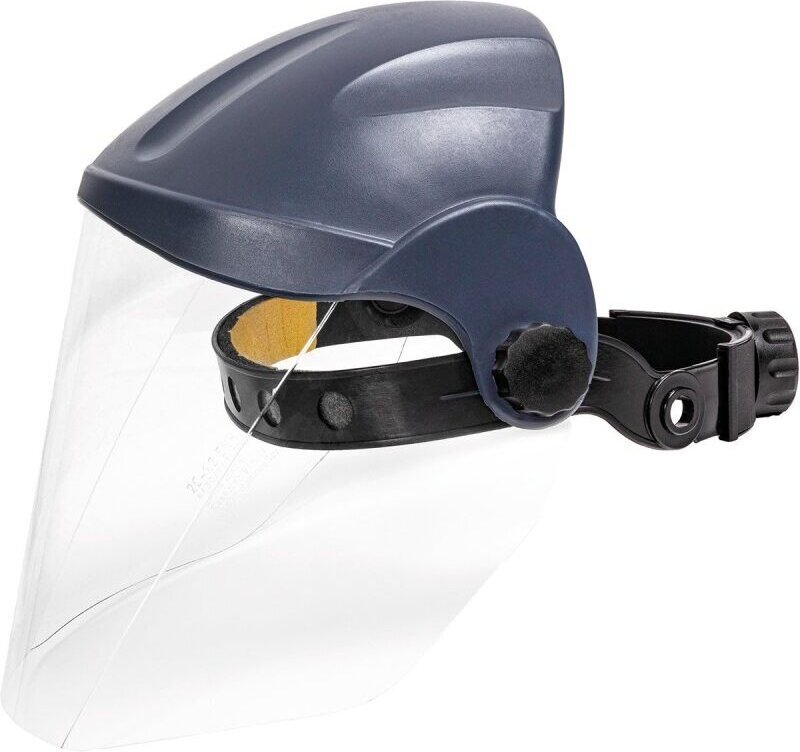 Kopfschutzschirm mit PC-Scheibe