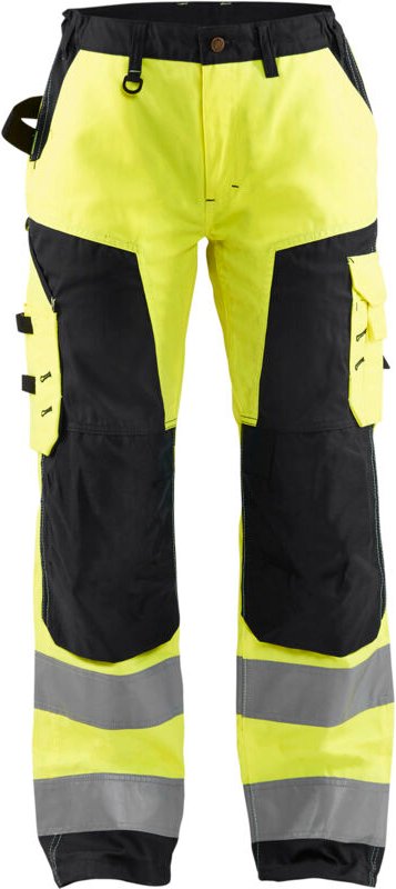 Thumbnail - Hochsichtbare Arbeitshose Damen 7155 - Neon Gelb/Schwarz XL - FR(48) - SE(C46) - Normen