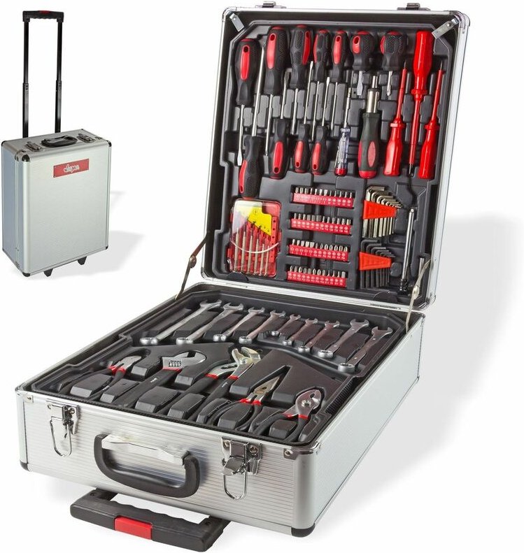 Dema - Alu Werkzeugkoffer mit Werkzeug Alukoffer Trolley Koffer 251tlg Set Werkzeugset