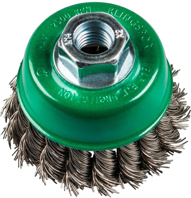 Klingspor - bt 600 z Topfbürsten gezopft ohne Ring Anzahl Reihen 1, 65 mm Gewinde m 14 0,5 Edelstahl