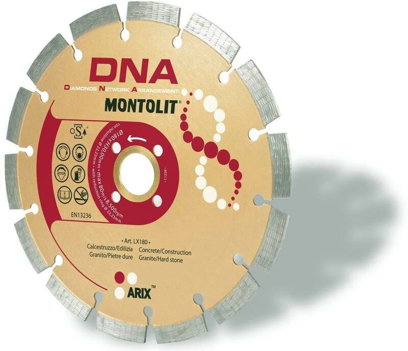 Diamantscheibe 180 Mm Fž£r Beton Bau Industrie Granite Porphyr Harter Stein Montolit Dna Lx180