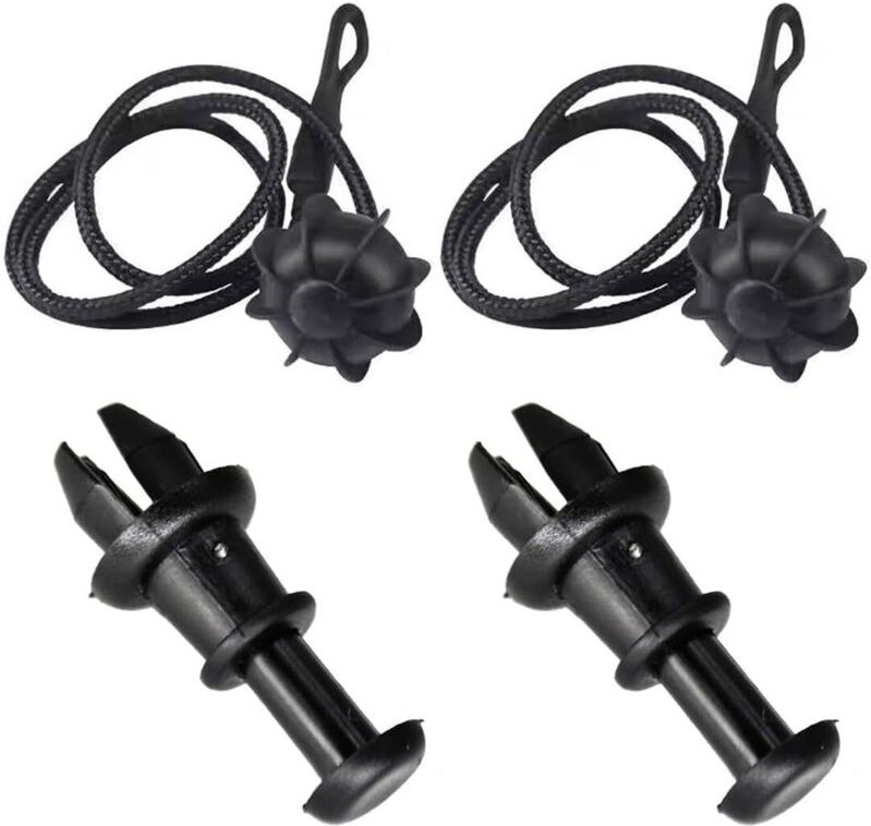 2 Stück Universal-Kfz-Spannseile, Befestigungsgurt für Ablagen/Kofferraum/Heckablage, mit Kugelklemmsystem