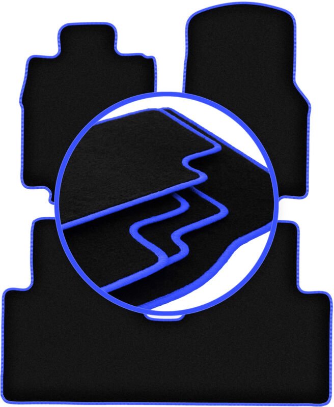 CARLUX-BLUE Autofußmatten für: Mercedes A W168 Family Minivan (2001-2005)
