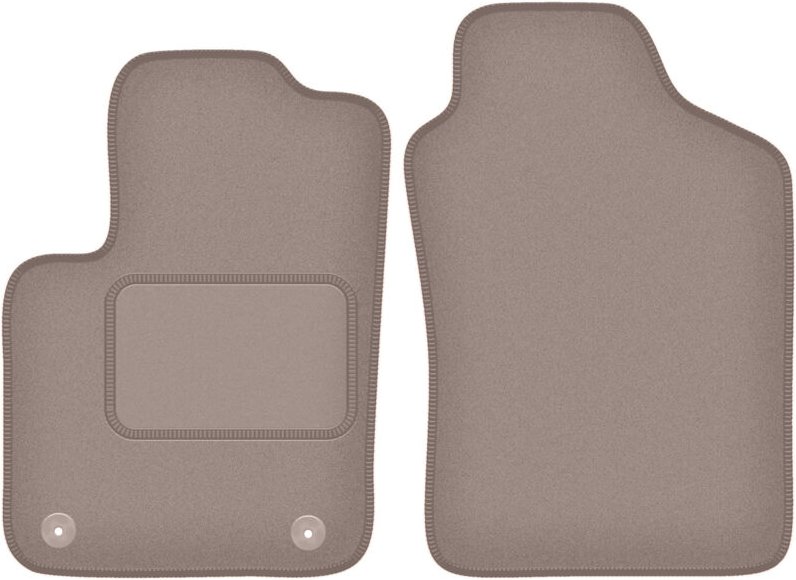 Beige Vordermatten für: Fiat 500 Hybrid Fließheck (2020-)