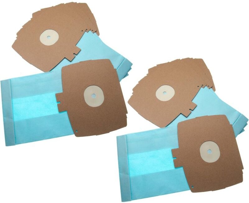 10x Staubsaugerbeutel kompatibel mit Electrolux z 375, z 380, z 390, z 400 Staubsauger - Papier, 26.1cm x 15.05cm, hellb...