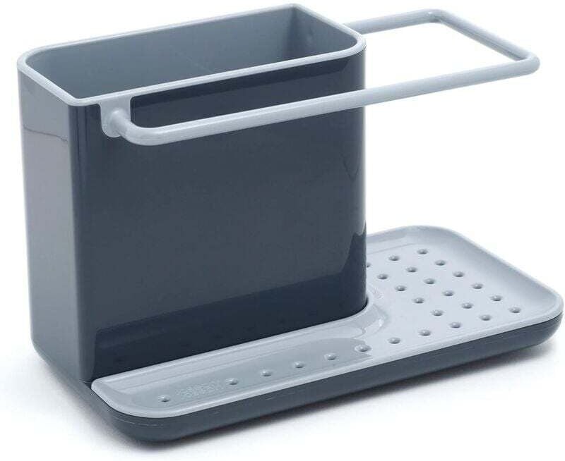 Spülbecken-Aufbewahrung/Organizer mit integriertem Abtropfgestell, Halter für Schwamm, Bürste, Spülmittel und Spültuch, ...