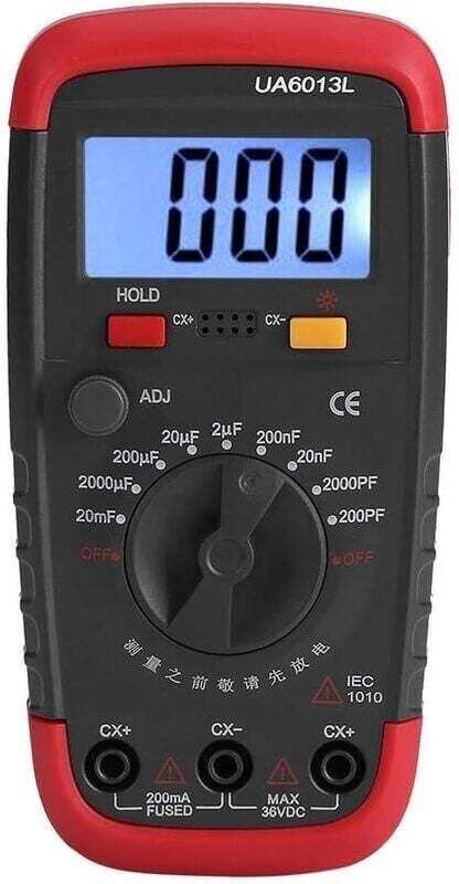 Professioneller digitaler Kapazitätsmultimeter-Kondensatortester mit LCD-Hintergrundbeleuchtung und Sicherheitskoffer mi...
