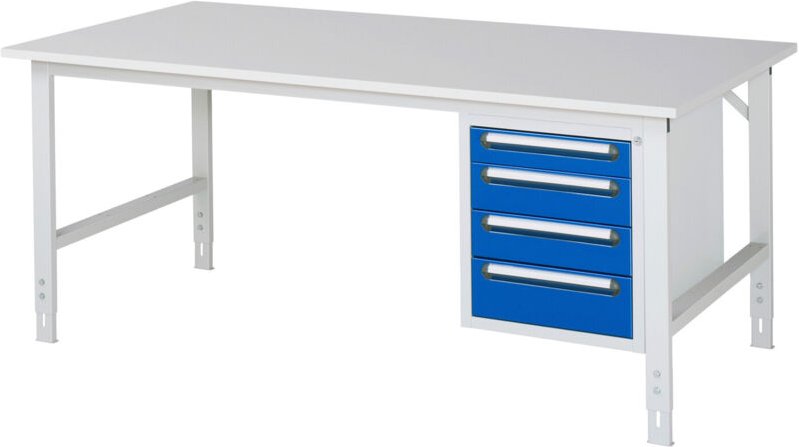 Rau Arbeitstisch Tom höhenverstellbar KM07, B2000xT1000xH760-1080mm, M-Platte-22mm