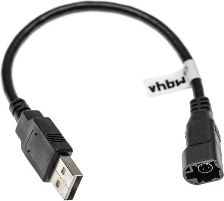 Vhbw - Adapterkabel kompatibel mit vw Phaeton (2007+), Polo 6C (2014+) Auto, Fahrzeug - 4 Pin Autoradio Buchse auf usb a...