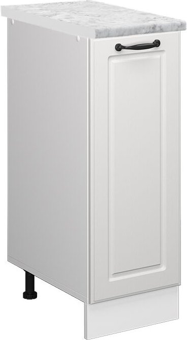 Apothekerschrank R-Line, Weiß Landhaus, 30 cm AP Marmor, Vicco