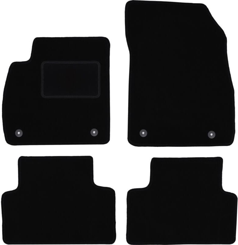 Schwarze Veloursmatten für: Opel Zafira C Minivan (2012-2018)