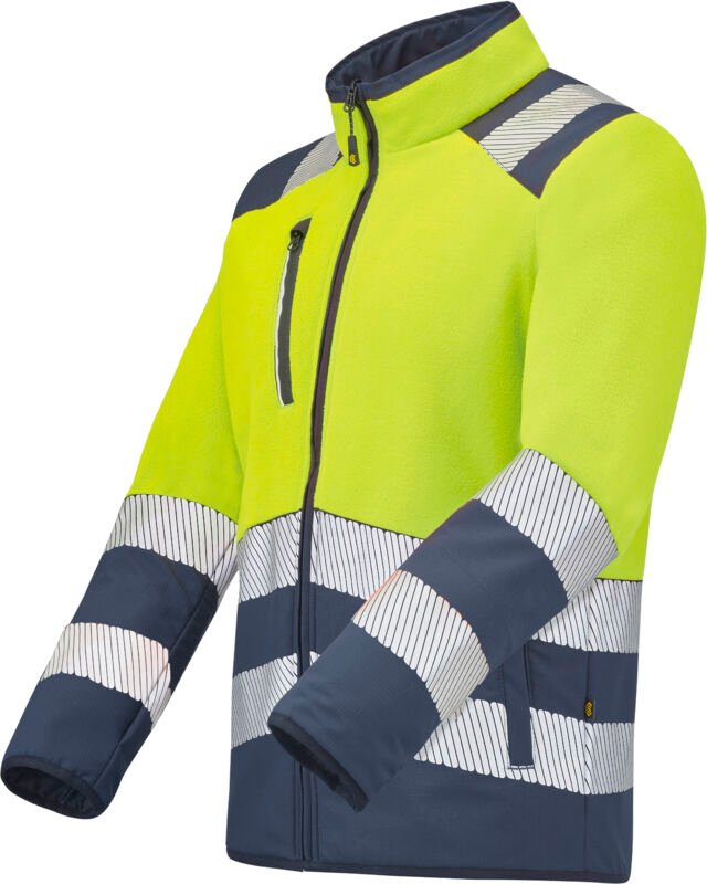Polare Jacke Hv Veny Neon-Gelb/taupe Marine L