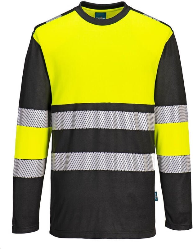 T-Shirt Hi-Vis Klasse 1 L/S PW3 Gelb/Schwarz M