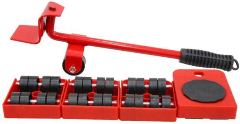 Decdeal 5 Stück Möbeltransportwagen, 360° drehbar, Möbeltransportwagen, perfekte Lager für Sofa, Tisch, Schrank