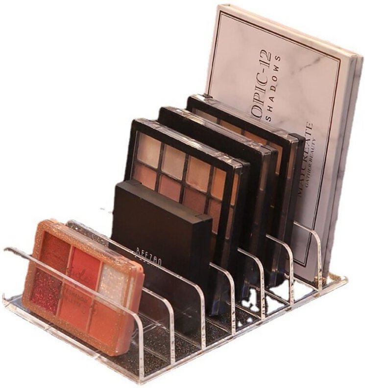 Paletten-Organizer, 7-Fächer-Make-up-Organizer aus Kunststoff, Kosmetik-Aufbewahrungshalter für Lidschatten, Rouge, für ...