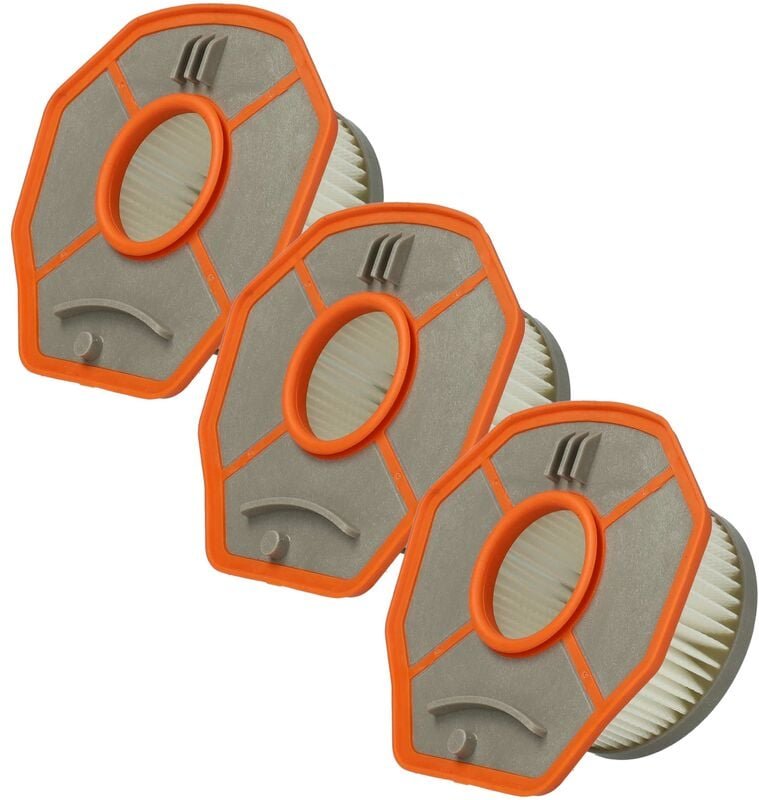 3x Faltenfilter Ersatz für Kärcher 6.414-034.0 für Staubsauger - Filter, Patronenfilter, Papier / Kunststoff, orange wei...