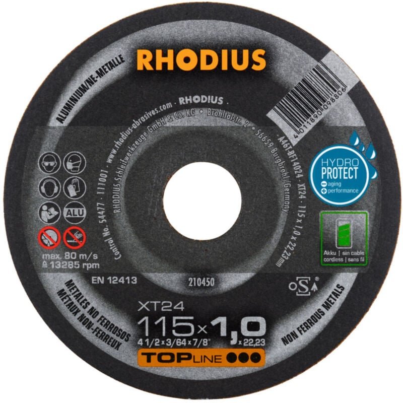RHODIUS XT24, 50 Stück, 115 x 1,0 mm, Trennscheibe
