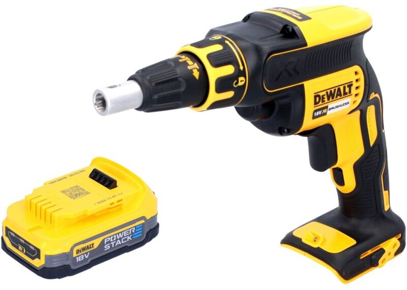 DeWalt DCF 620 N Akku Trockenbauschrauber 18 V 30 Nm Brushless + 1x Powerstack Akku 1,7 Ah - ohne Ladegerät