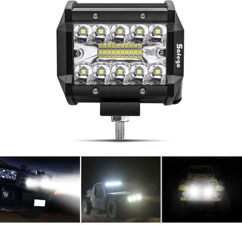 Ulisem 4' 60W LED-Arbeitslichtleiste, LED-Flutlichtstrahl 10800lm, wasserdichtes IP67-Nebellicht für Auto, Offroad, lkw,...