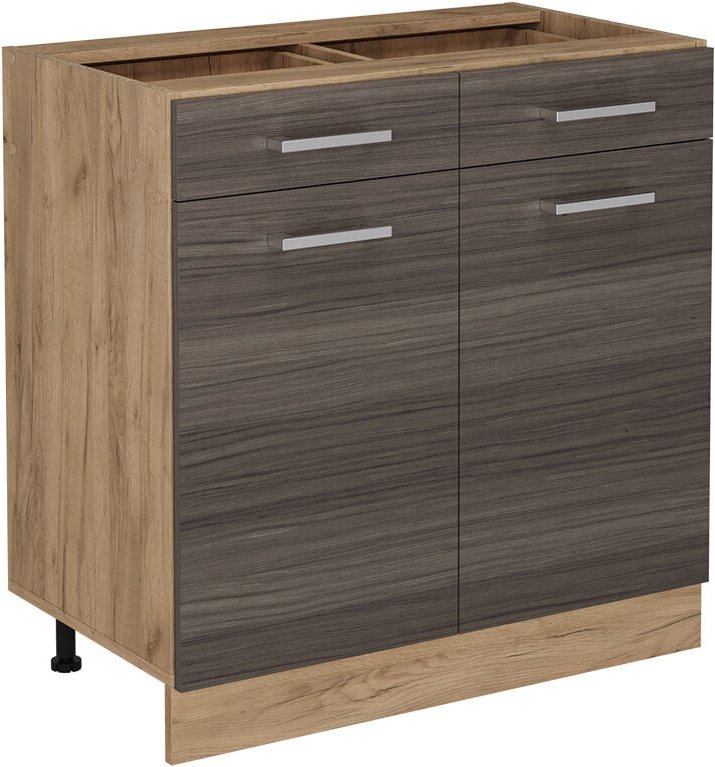Vicco - Küchenunterschrank R-Line, Edelgrau, 80 cm ohne Arbeitsplatte