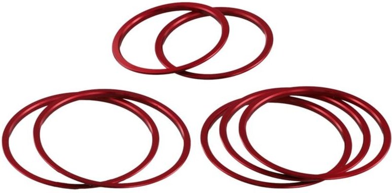 Tlily - 7-teilige rote A/C-Entlüftungsring-Abdeckung für die C-Klasse 2015 W205 C180 C200 C250 C300 C400 und glc 2016