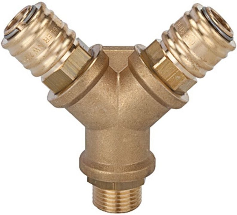 Riegler Verteiler mit 2 Kupplungen ag 1/4 Ms