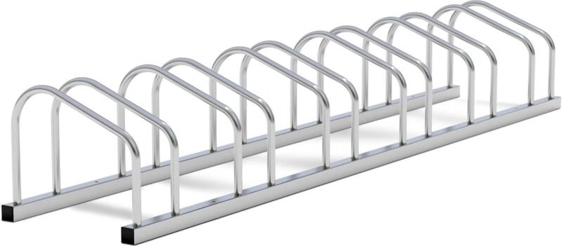 Fahrradständer für 6 Fahrräder 168x32x26,5cm aus verzinktem Stahl für drinnen und draußen geeignet für Boden- und Wandmo...