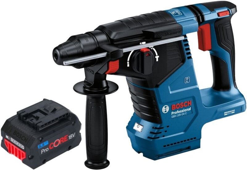 Bosch gbh 18V-24 c Professional Akku Bohrhammer 18 v 2,4 j Brushless sds plus + 1x ProCORE Akku 5,5 Ah - ohne Ladegerät