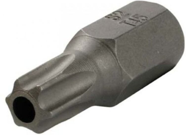 Bit Länge 30 mm Antrieb Außensechskant 10 mm (3/8") T-Profil (für Torx) mit Bohrung T45