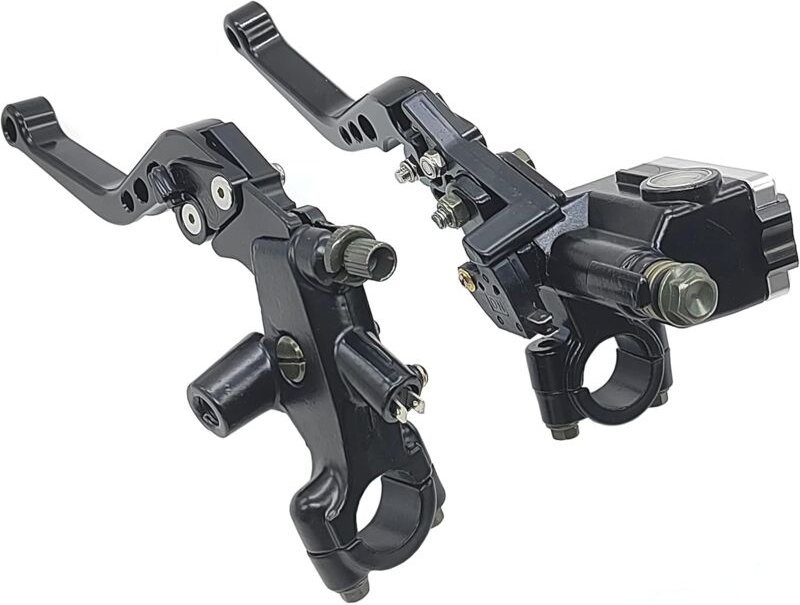 7/8 Zoll 22 mm Motorrad-Bremshebel, Universal-Motorrad-Bremskupplungshebel-Set, Vorderradbremszylinder-Reservoirhebel fü...
