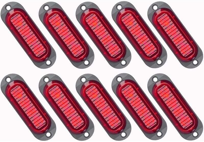 DEBUNS 10 x LED-Seitenmarkierungsleuchten, 12/24 V, LED-Umrissleuchten, Anhänger-Seitenleuchte, Warnleuchte für LKW, Woh...