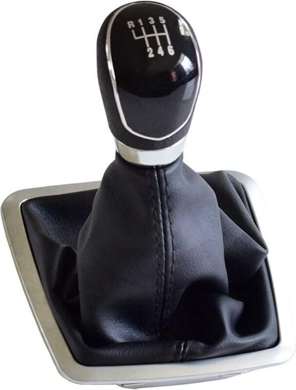 6-Gang-Schaltgetriebe für Ford Focus 2 MK2 FL C-MAX 2006–2011 MK3 MK4 MK7 Galaxy mit Leder-Staubschutzhülle – Schwarz – ...