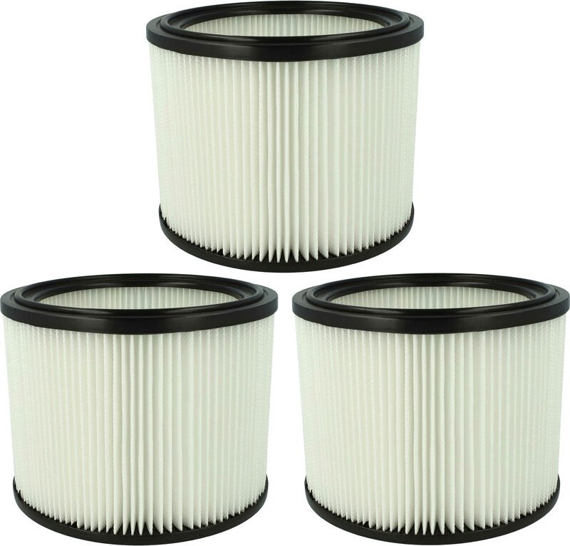 Thumbnail - 3x Filterelement kompatibel mit Nilfisk Aero 5 Gallon, 21-21 pc Inox, 600, 440, 400 Nass-/Trockensauger - Feinstaubfilte...