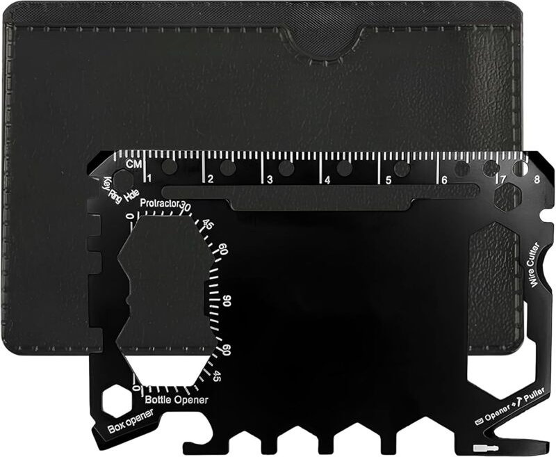 Thumbnail - Multifunktionswerkzeug-Karte, 46-in-1-Taschen-Multifunktionswerkzeug-Set, tragbare Camping-Überlebenskarte, Edelstahl, g...