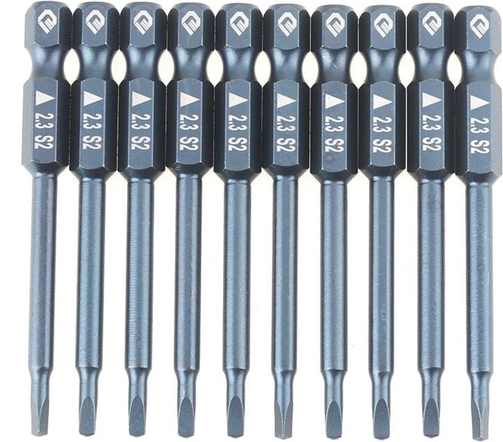 Zoternen Schraubendreher-Bit-Set aus legiertem Stahl mit Dreieckskopf und 65-mm-Schaft, S2, H6,3 x 65 mm x 2,3, 10-teili...