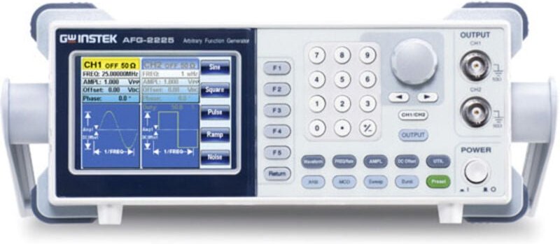 AFG-2225 Funktionsgenerator netzbetrieben 0.1 Hz - 25 MHz 2-Kanal Arbiträr, Sinus, Rechte - Gw Instek